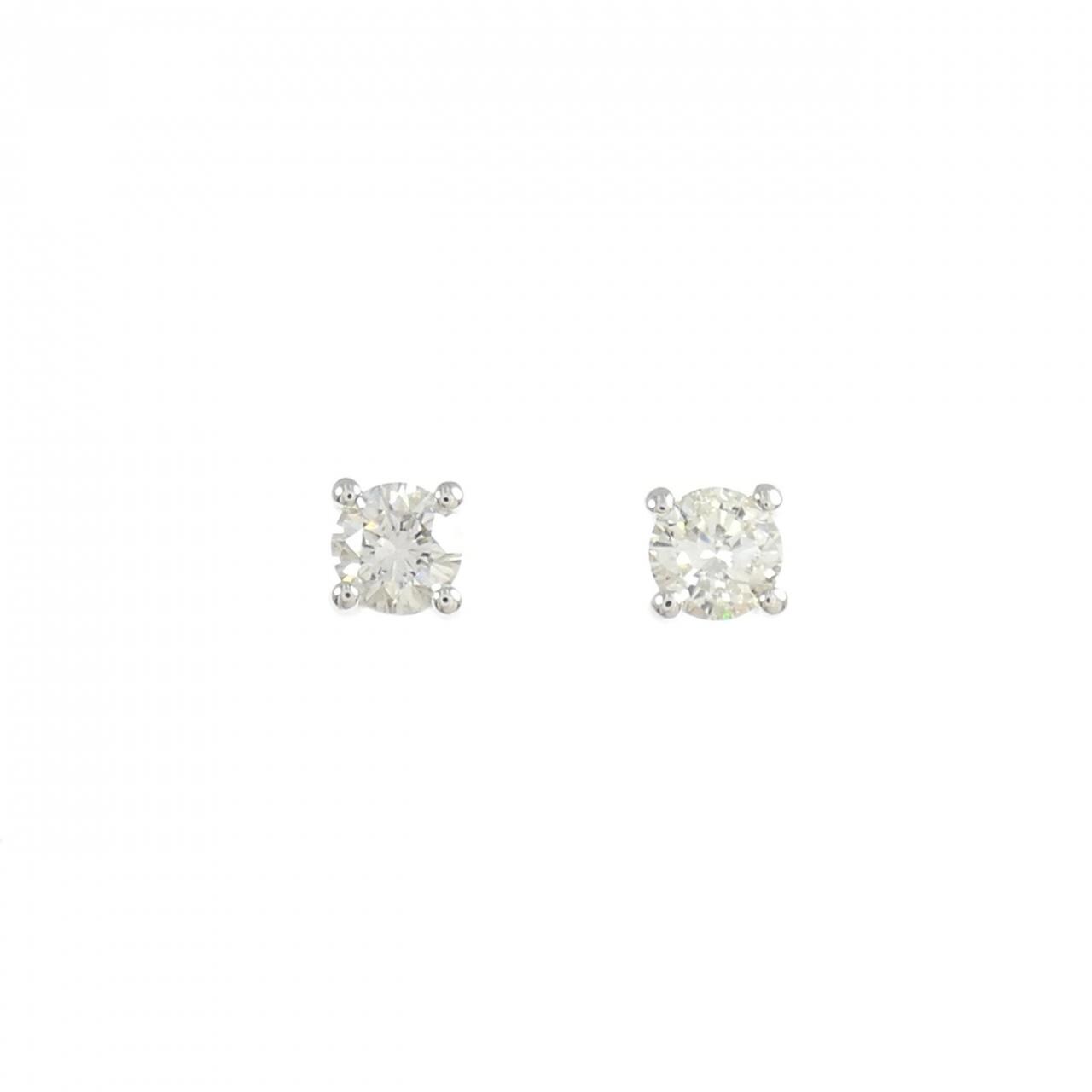 PT900 ソリティア ダイヤモンド ピアス 0.46CT
