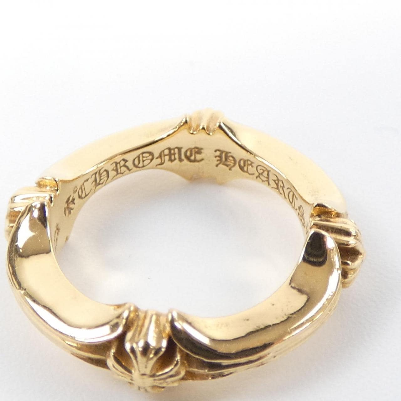 クロムハーツ CHROME HEARTS PLUS & BONE 207165859GLD RING