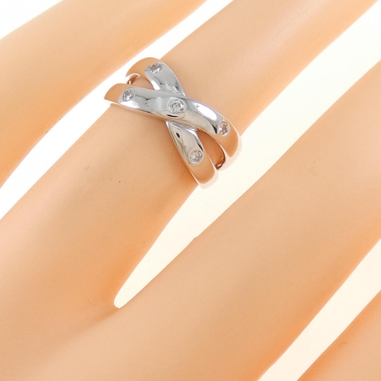 K18WG ダイヤモンド リング 0.10CT