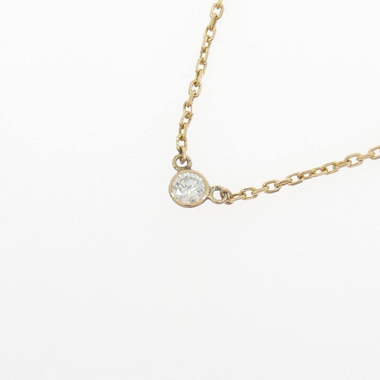 K18YG ソリティア ダイヤモンド ネックレス 0.12CT