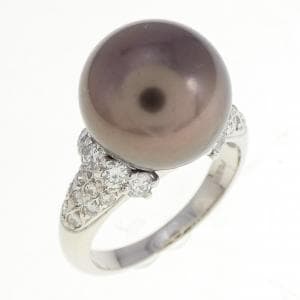 black butterfly pearl ring