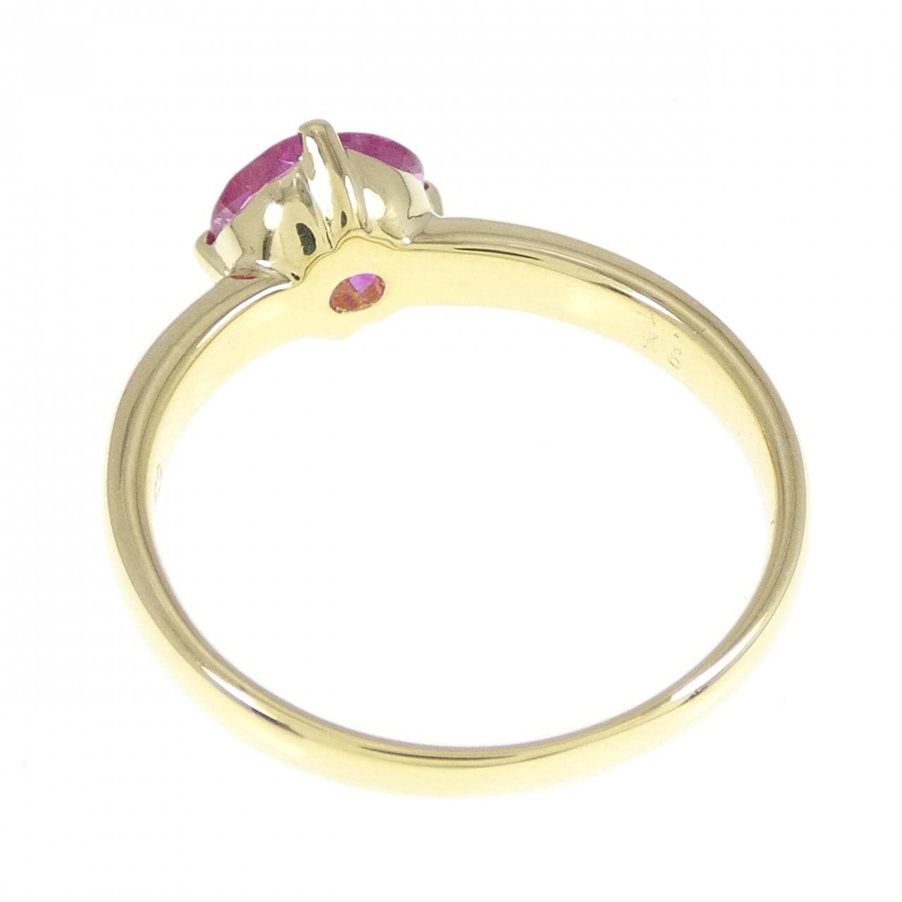 K18YG ruby ring 0.53CT