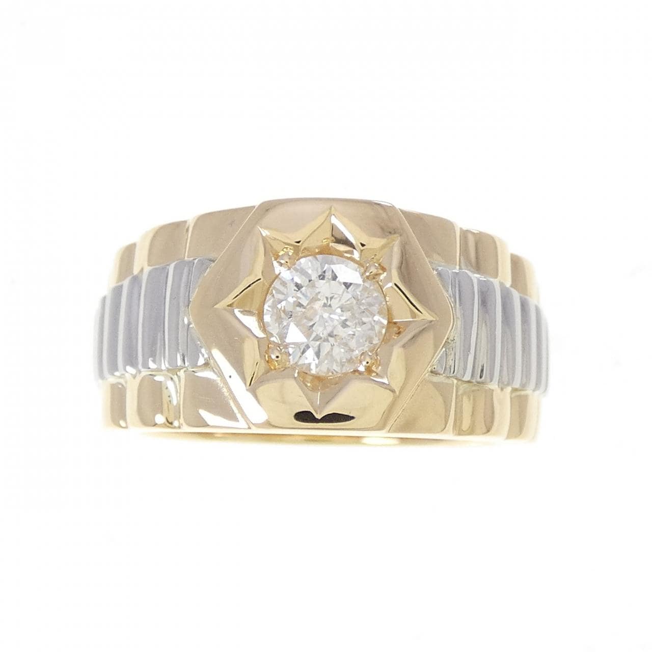 K18YG/PT900 ダイヤモンド リング 0.69CT