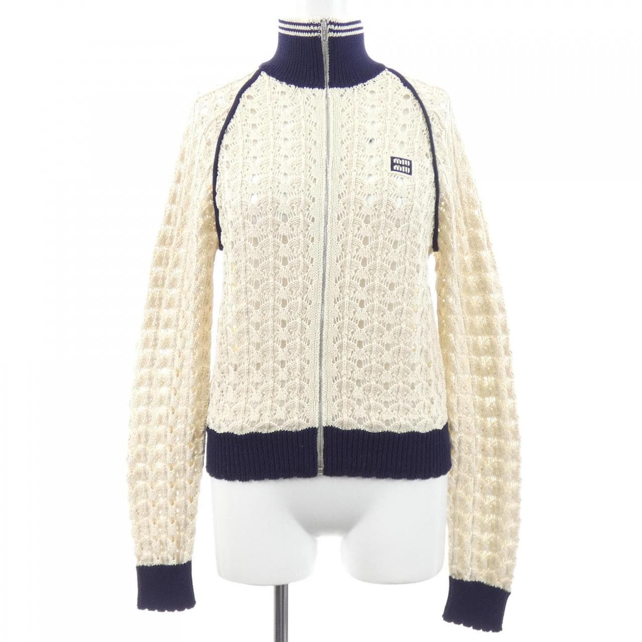 ミュウミュウ MIU MIU コットンファスナーカーディガン MMF01I SOOO 1847 カーディガン