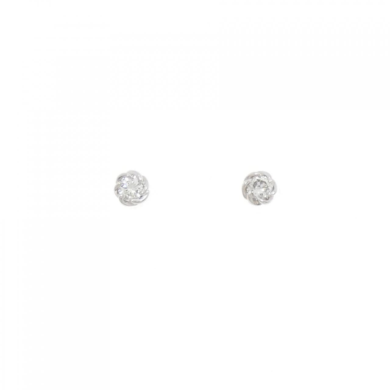 K18WG/K14WG ダイヤモンド ピアス 0.20CT