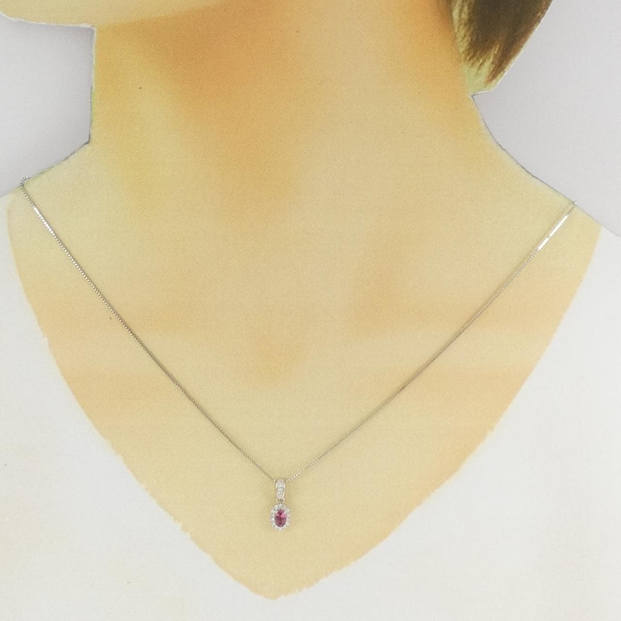 PT950/PT850尖晶石项链 0.28CT