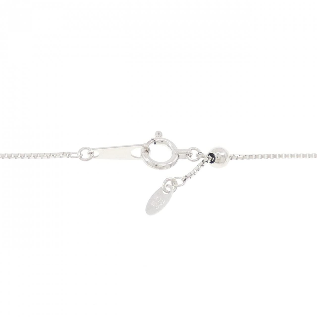 K18WG ハート ダイヤモンド ネックレス 0.18CT