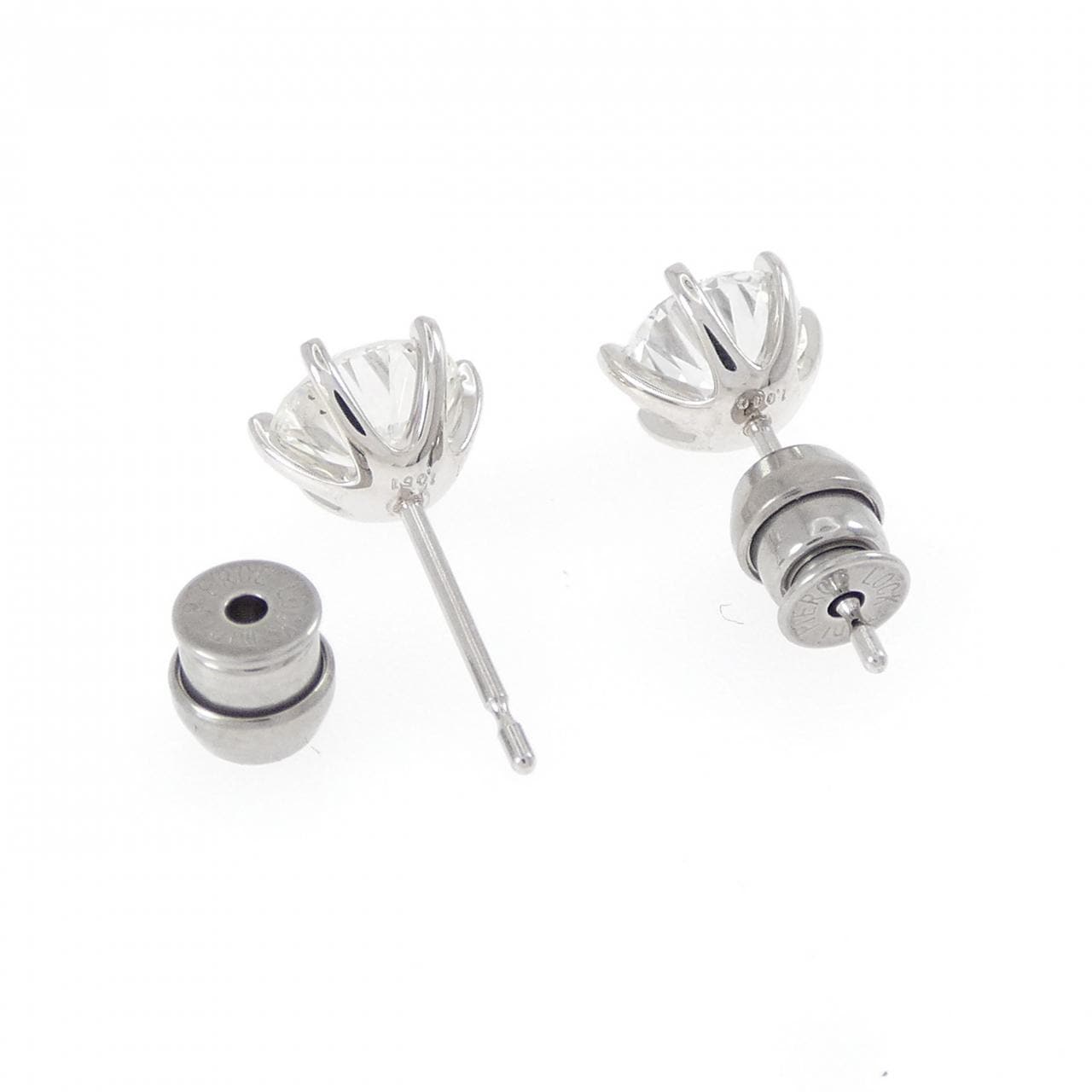 【リメイク】PT900/ST ダイヤモンド ピアス 1.010CT 1.051CT E-G VS1-2 EX-VG