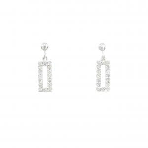 K18WG ダイヤモンド ピアス 0.16CT