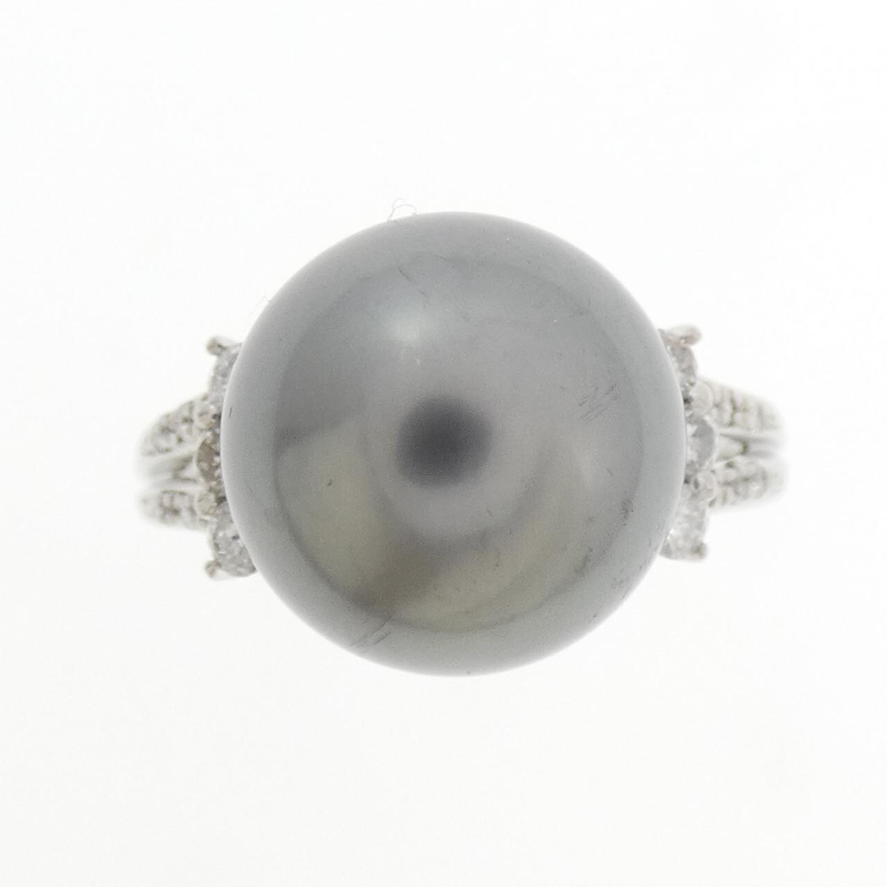 PT900 黒蝶パール リング 12.8mm