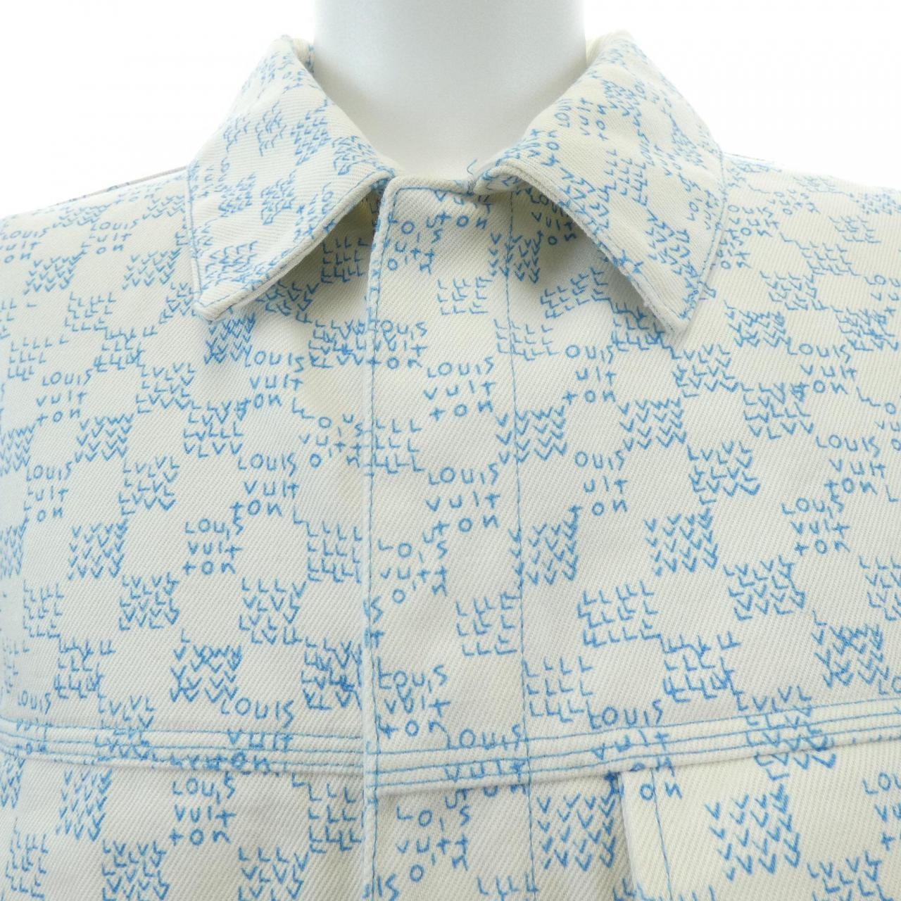 ルイヴィトン LOUIS VUITTON ランドスケープショートスリーブデニムシャツ HNS18WNW3 S/Sシャツ