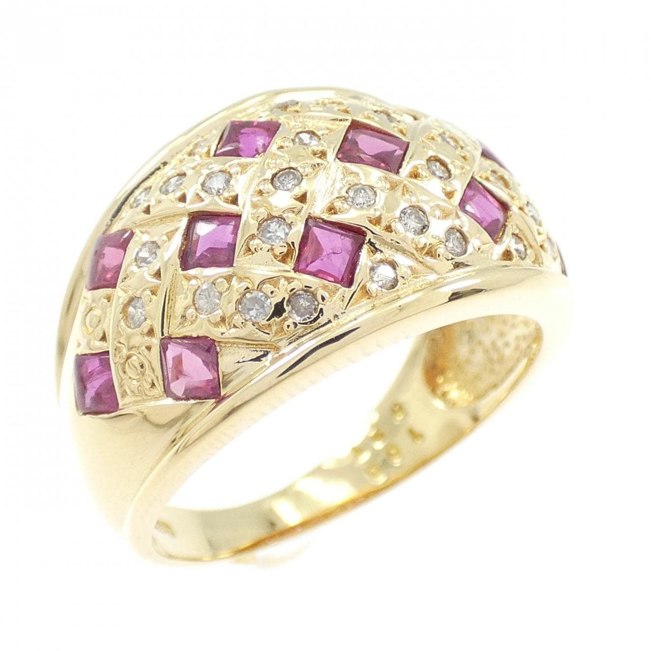 K18YG ルビー リング 1.00CT