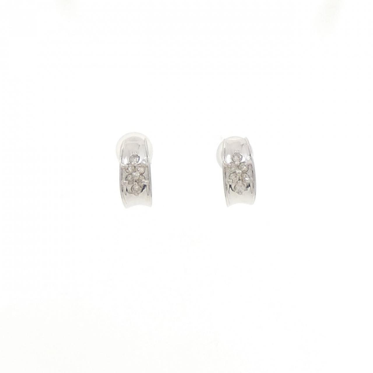 K10WG ダイヤモンド イヤリング 0.12CT
