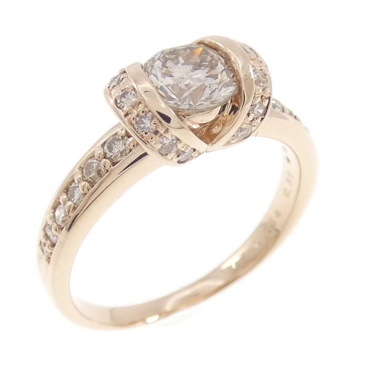 K18PG ダイヤモンド リング 0.654CT