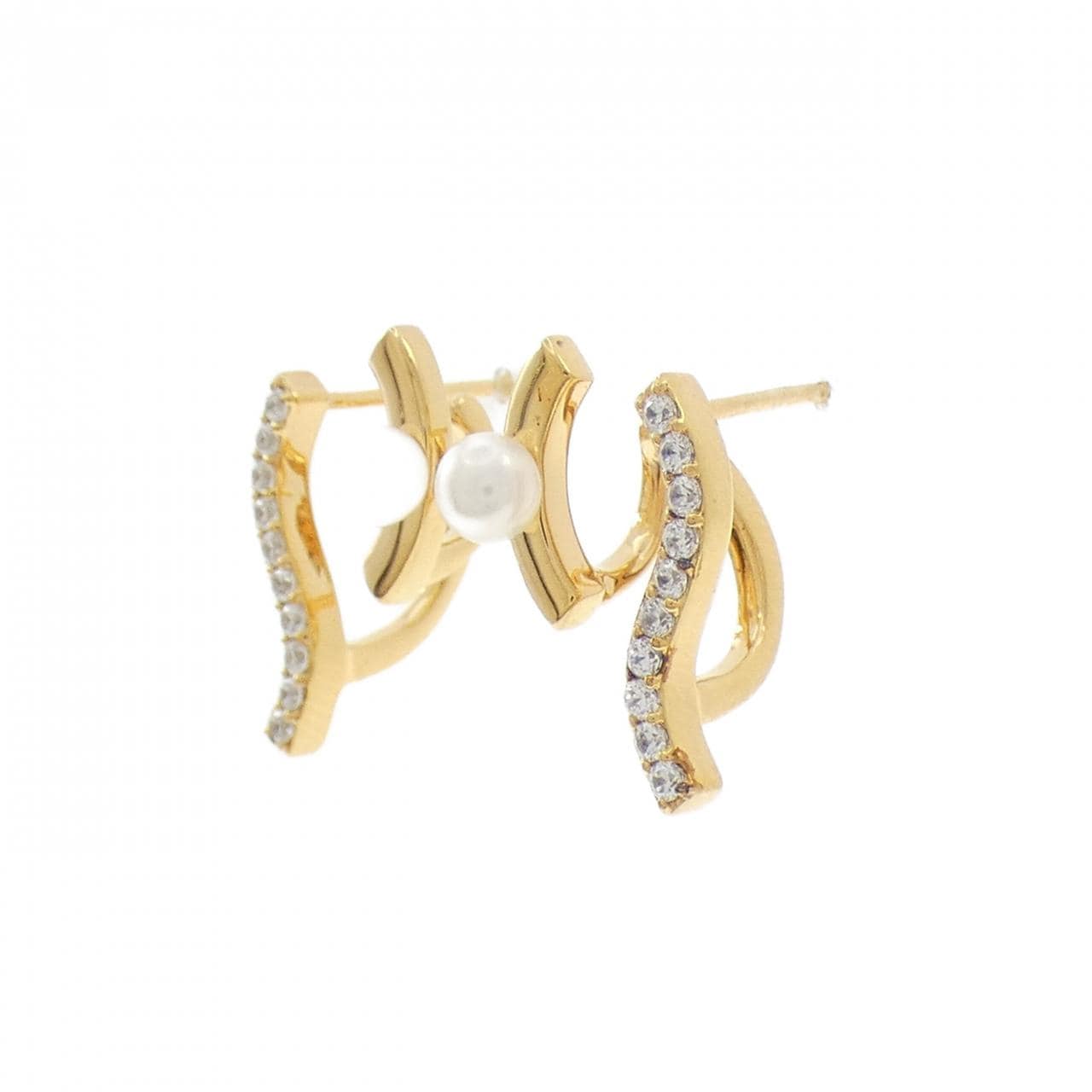 ジュエッテ 淡水パール ピアス 3.3mm