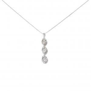 K18WG ダイヤモンド ネックレス 0.30CT