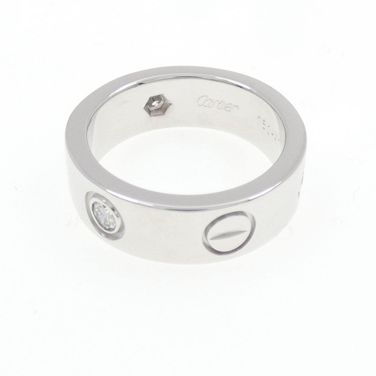 カルティエ ラブ ハーフダイヤ リング