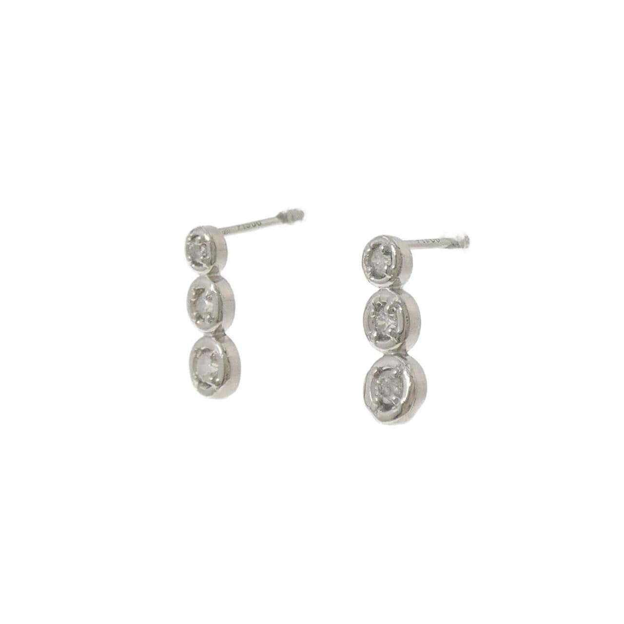 PT900 ダイヤモンド ピアス 0.2CT