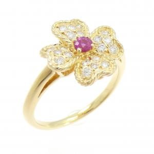 K18YG ルビー リング
