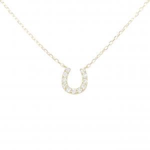 K18YG ホースシュー ダイヤモンド ネックレス 0.12CT