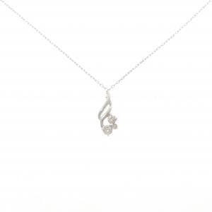 K18WG ダイヤモンド ネックレス 0.10CT