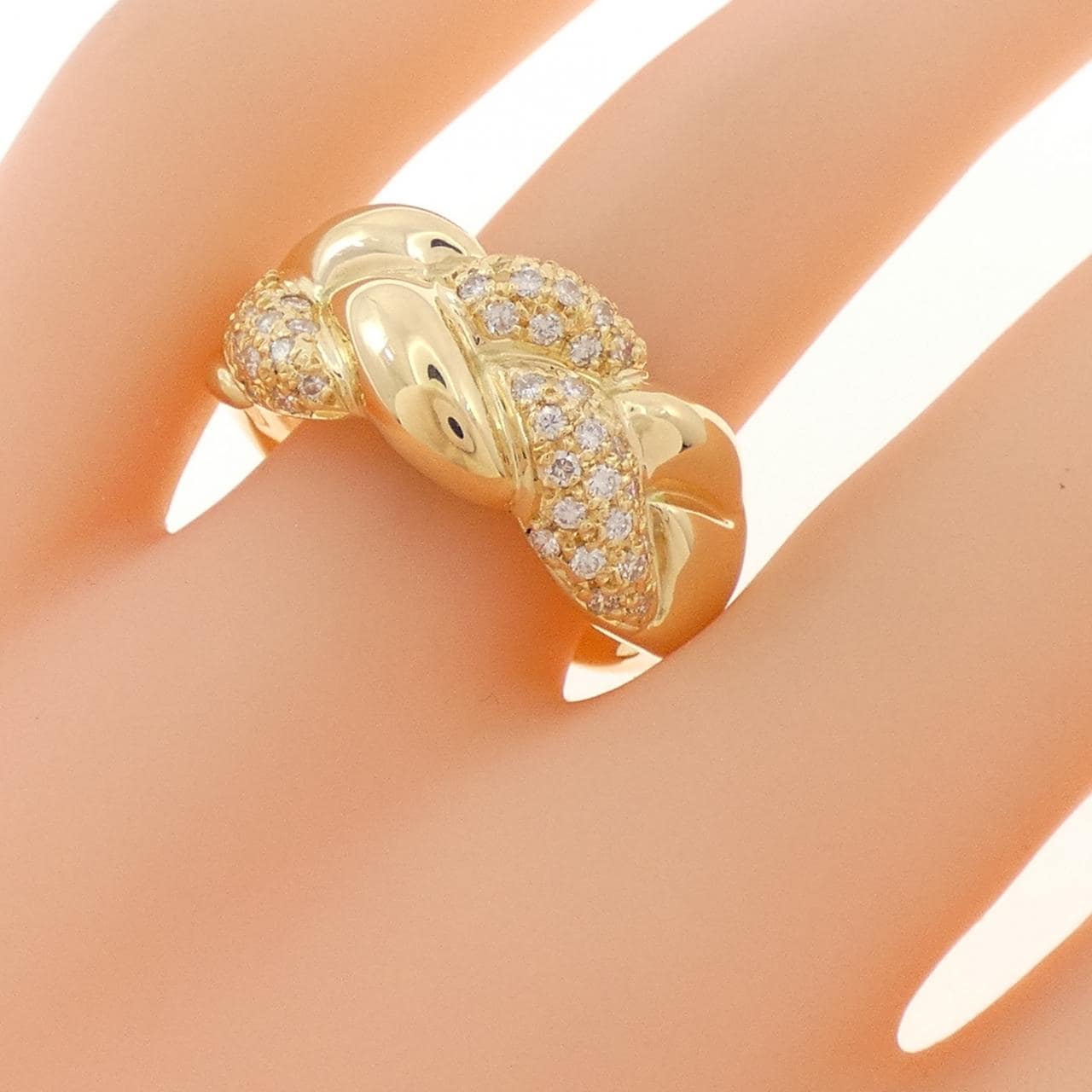 K18YG ダイヤモンド リング 0.43CT