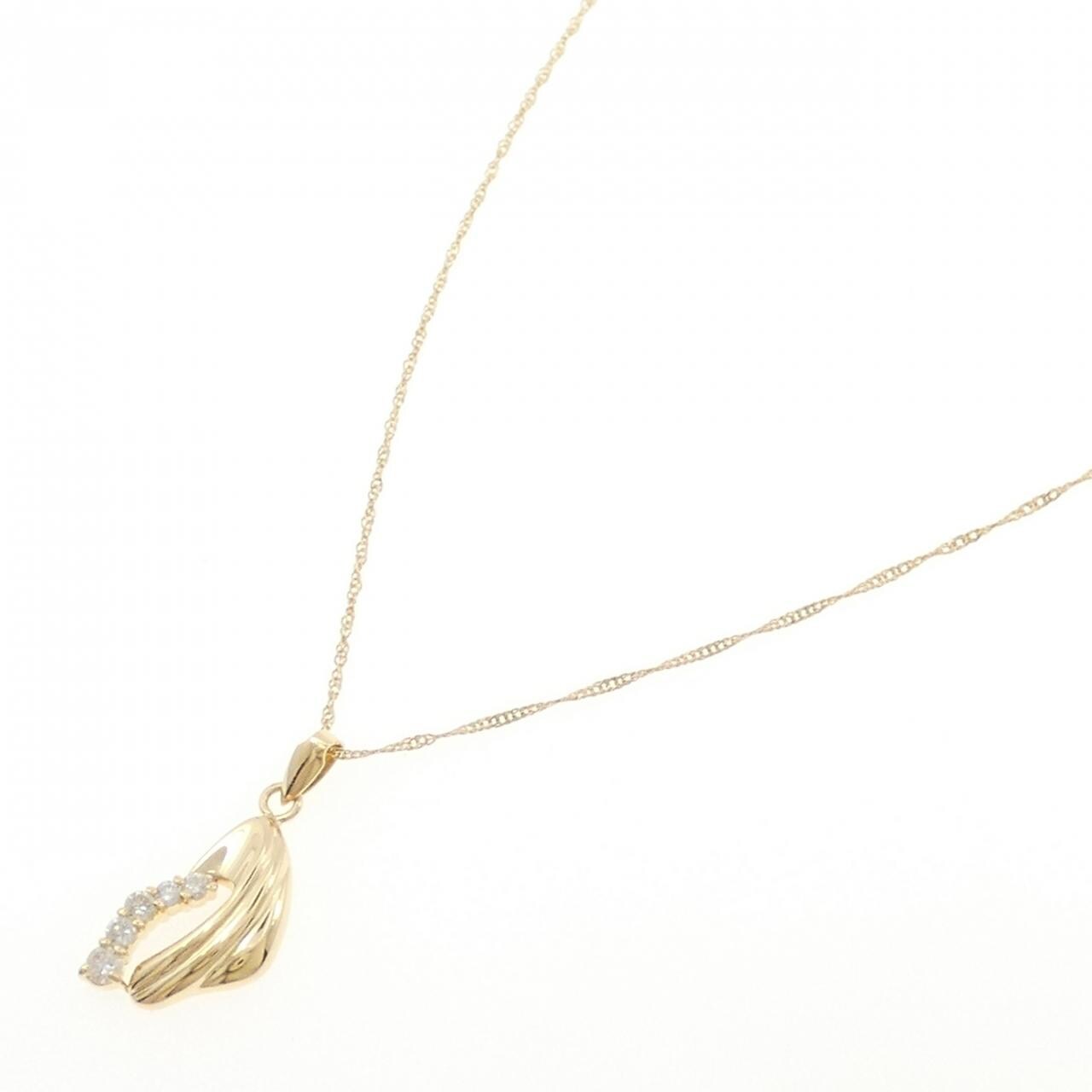 K18YG ダイヤモンド ネックレス 0.15CT