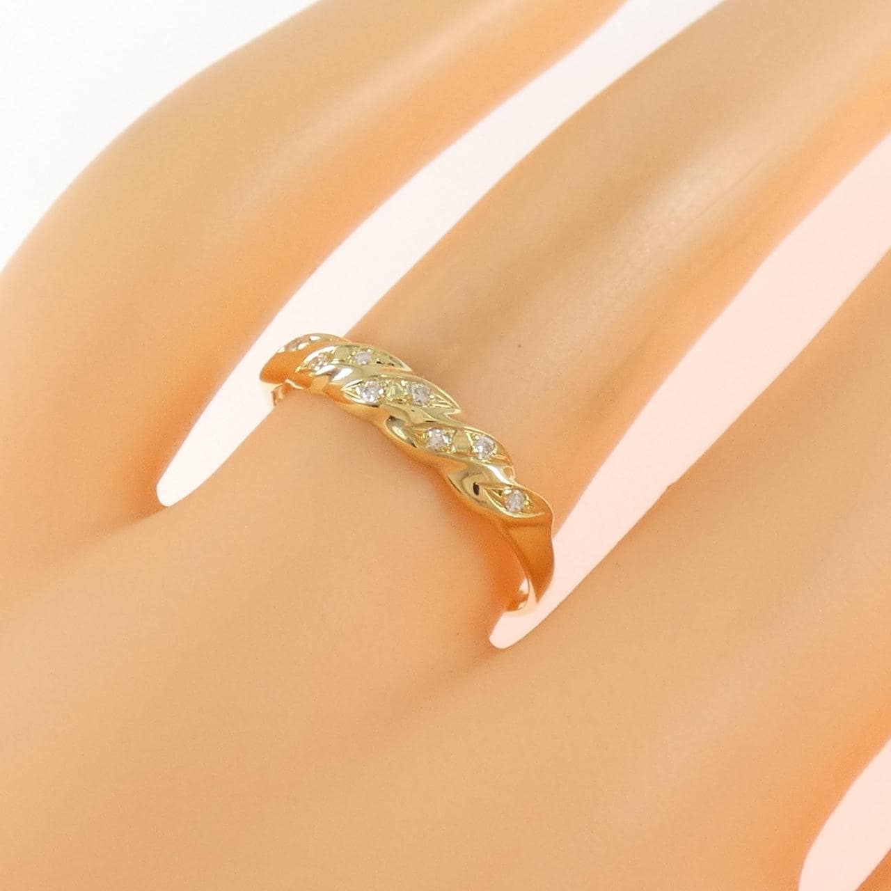 K18YG ダイヤモンド リング 0.05CT
