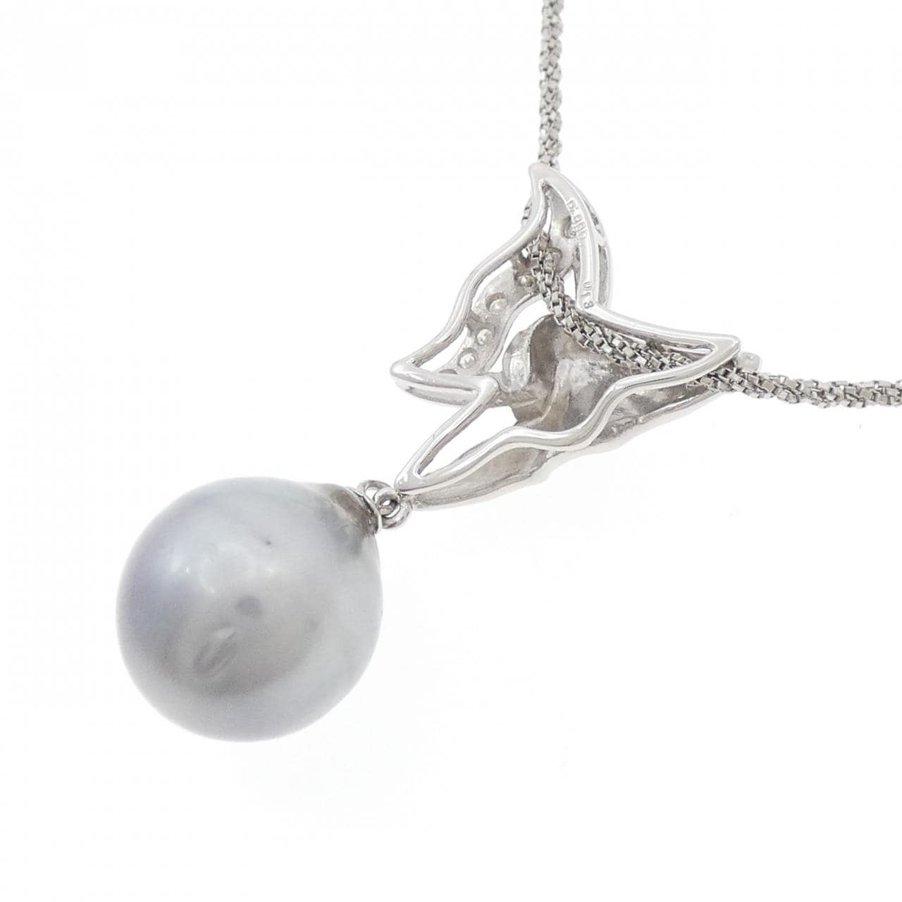 PT900/PT850 Black Pearl Necklace 13mm