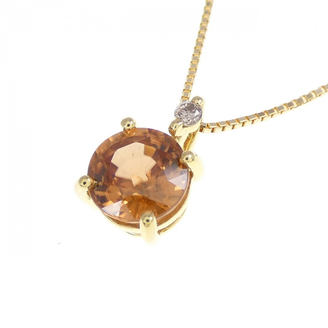 K18YG ジルコン ネックレス 1.50CT