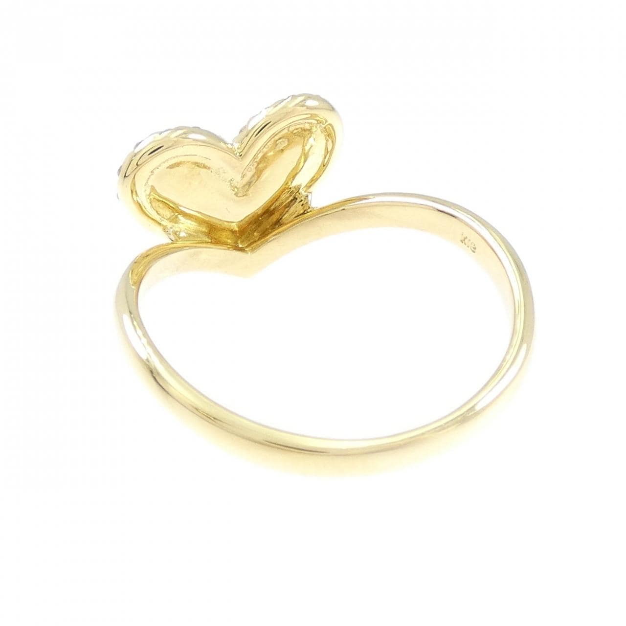 K18YG ハート ダイヤモンド リング 0.15CT