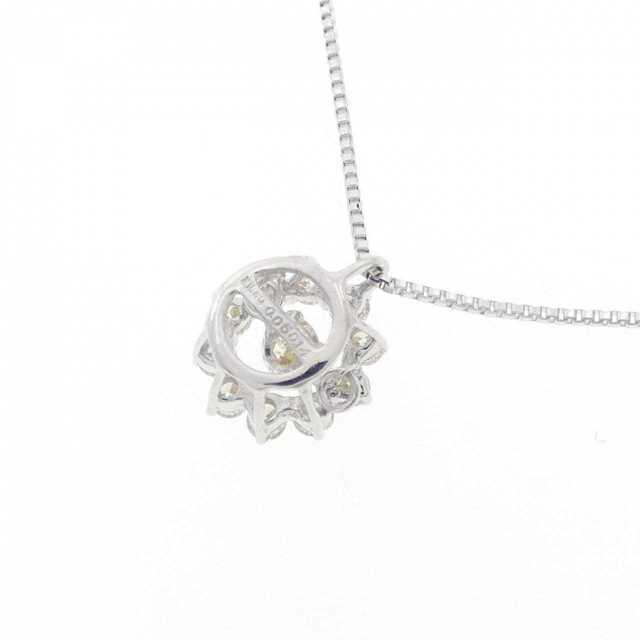 K18WG ダイヤモンド ネックレス 0.05CT