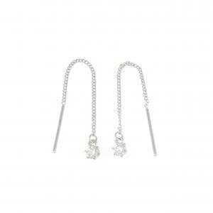 K10WG ダイヤモンド ピアス 0.10CT