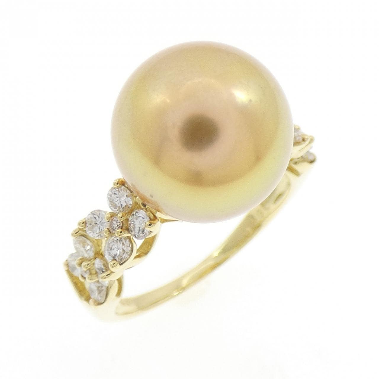 K18YG 白蝶パール リング 11.2mm