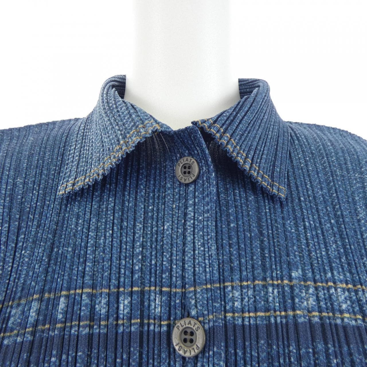 【ヴィンテージ】プリーツプリーズ PLEATS PLEASE 2004 デニム転写プリント PP41-JJ921 7559025 シャツ