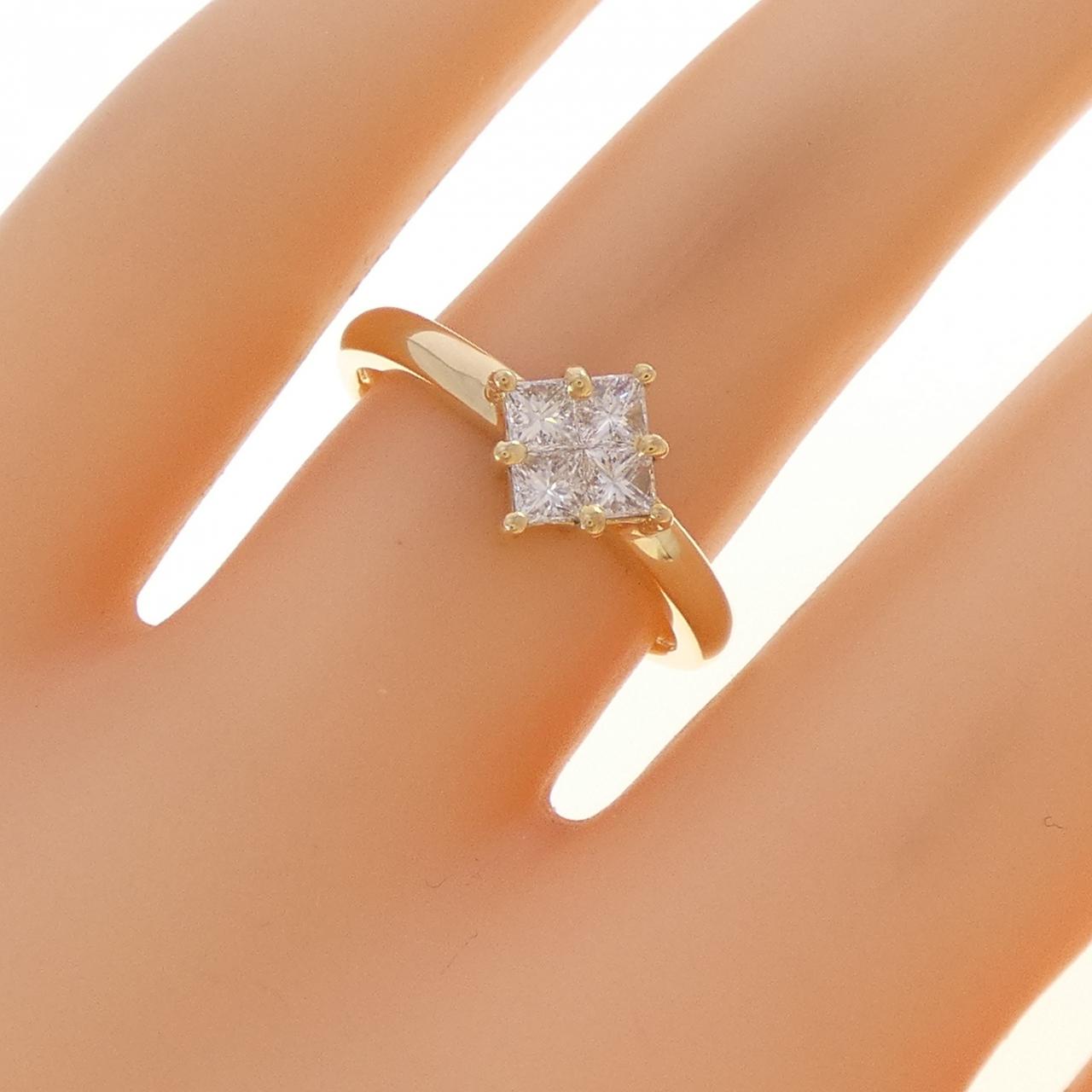 750YG Diamond ring