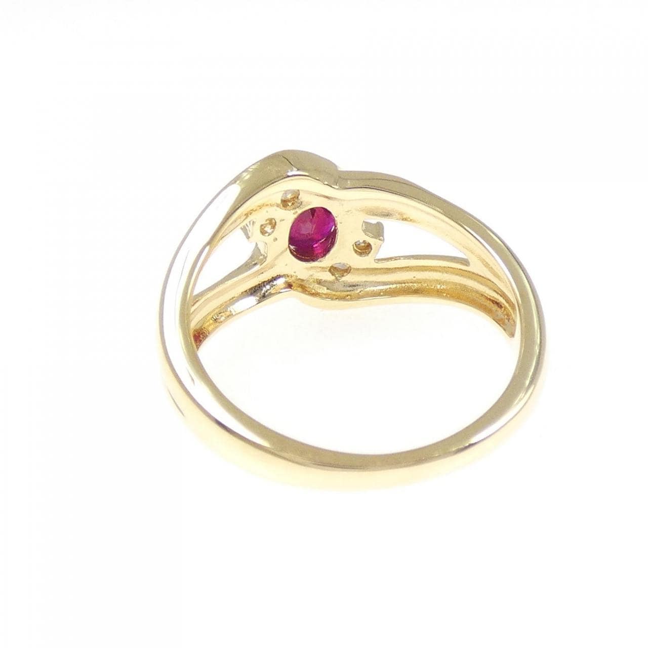 K18YG ルビー リング 0.639CT