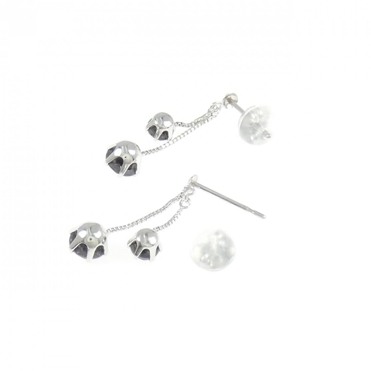 K18WG ダイヤモンド ピアス 1.00CT