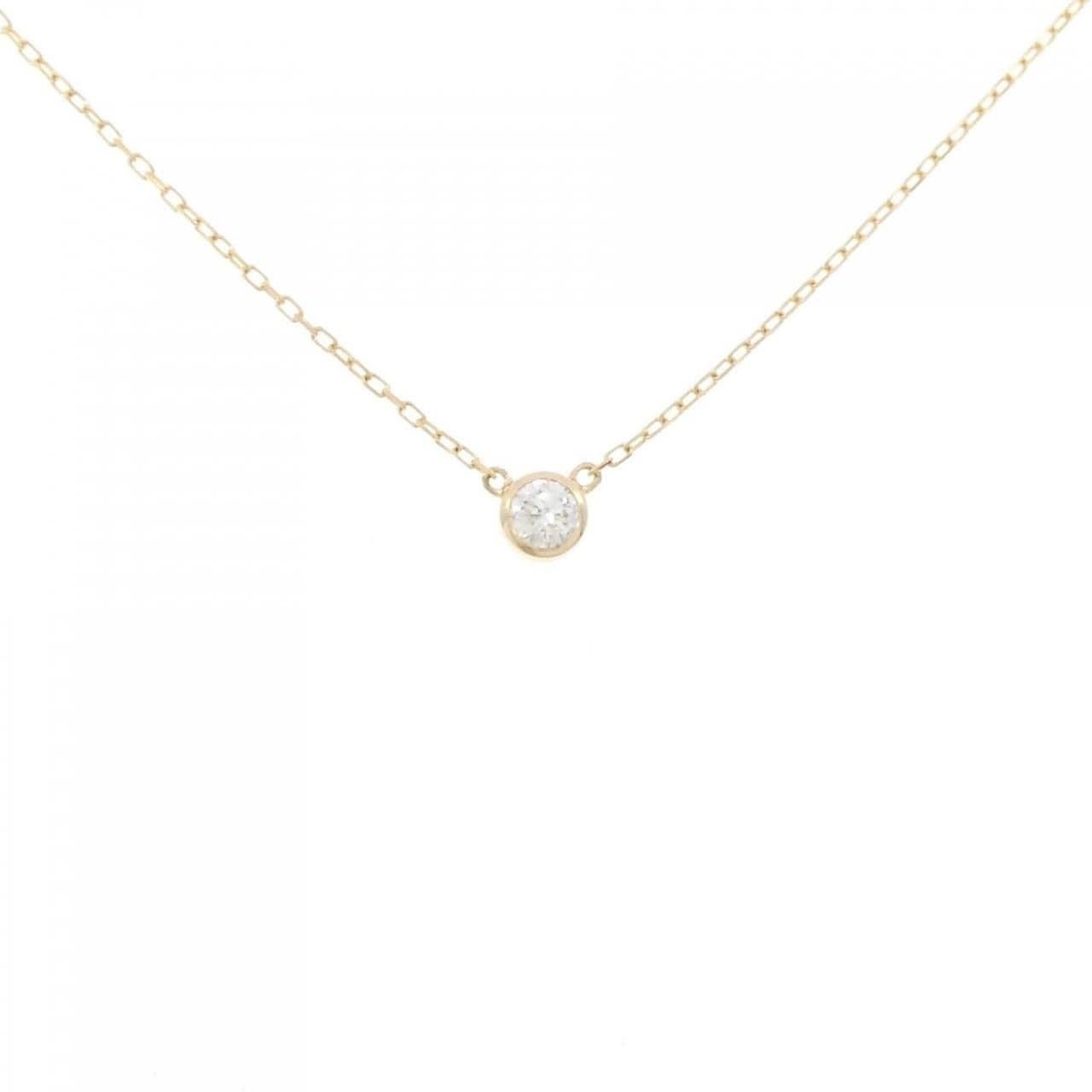 K18YG Solitaire Diamond Necklace 0.10CT