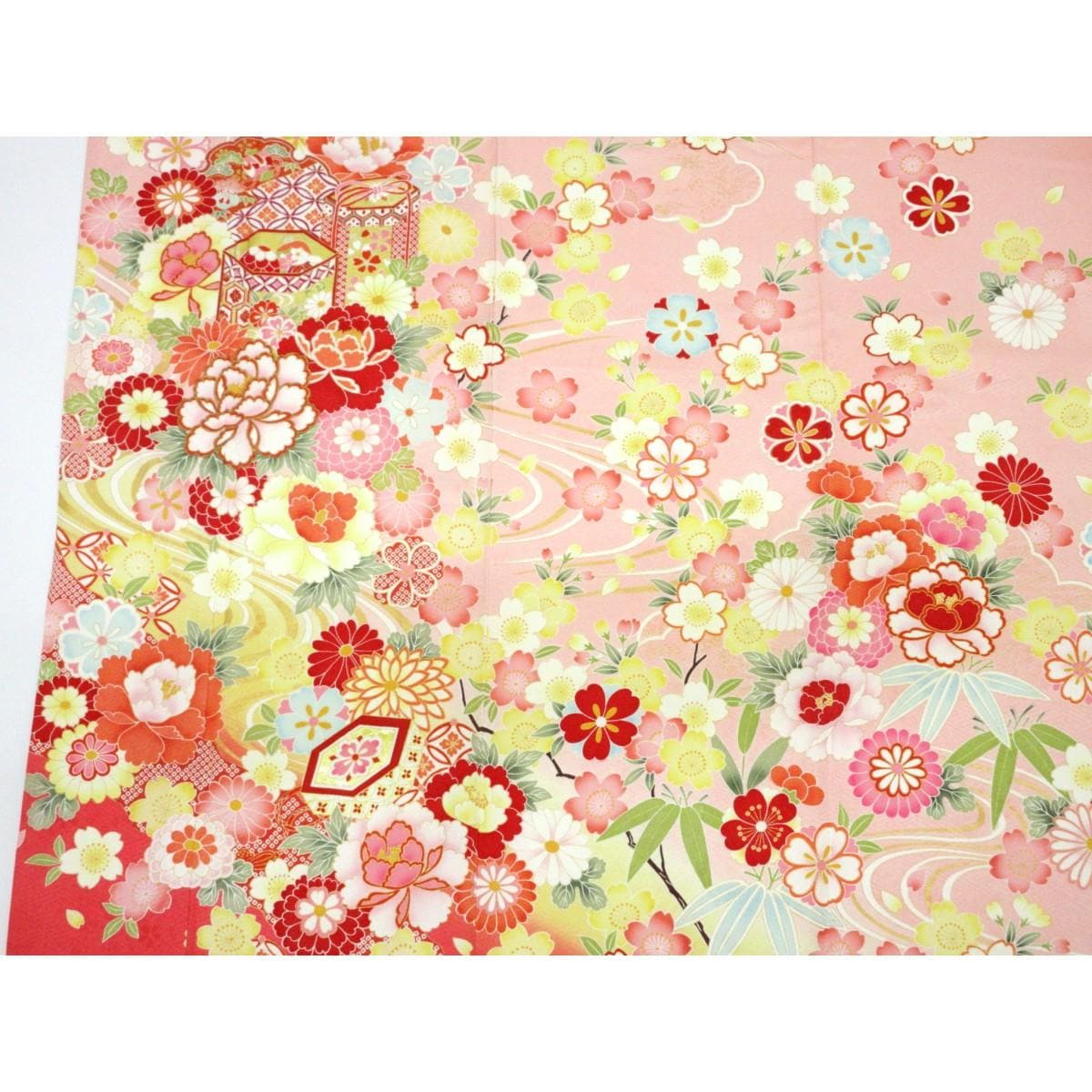 振袖　友禅金彩加工　ボカシ染