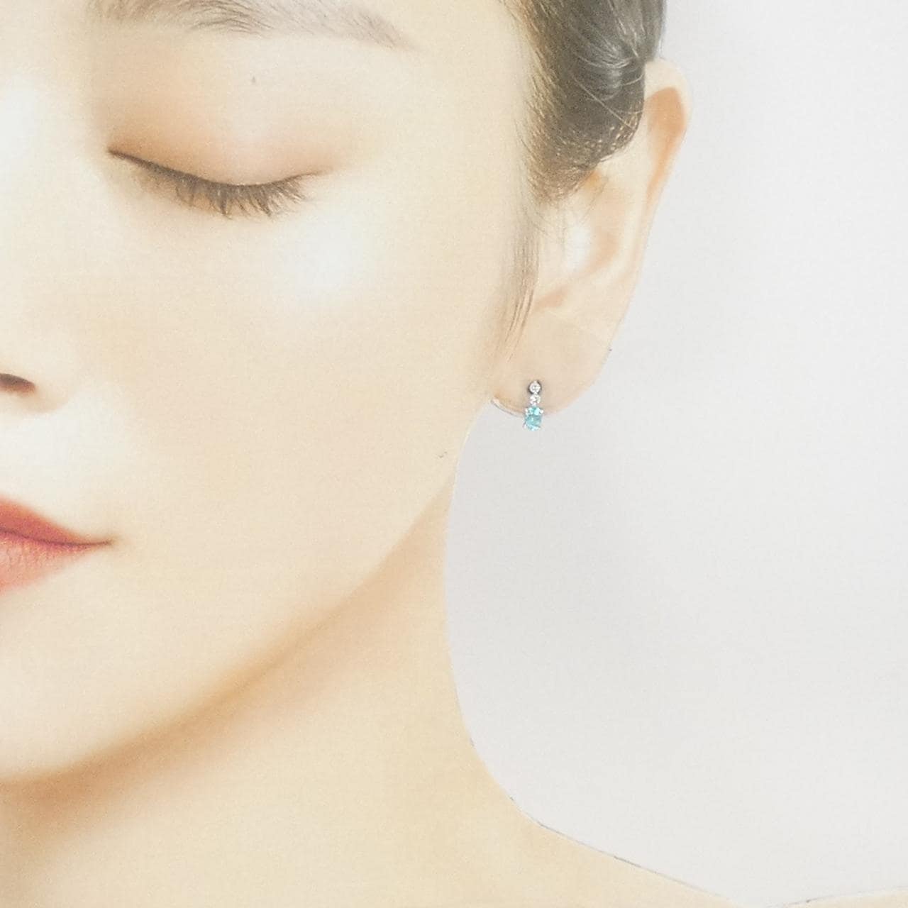 PT900 パライバトルマリン ピアス 0.40CT