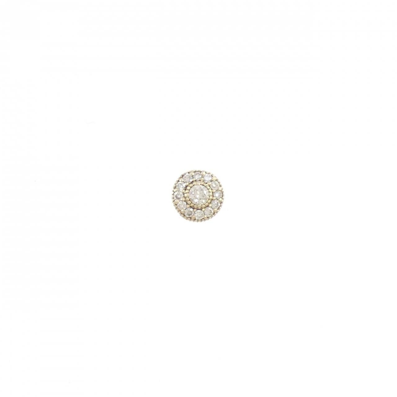 K10YG ダイヤモンド ピアス 0.09CT 片耳