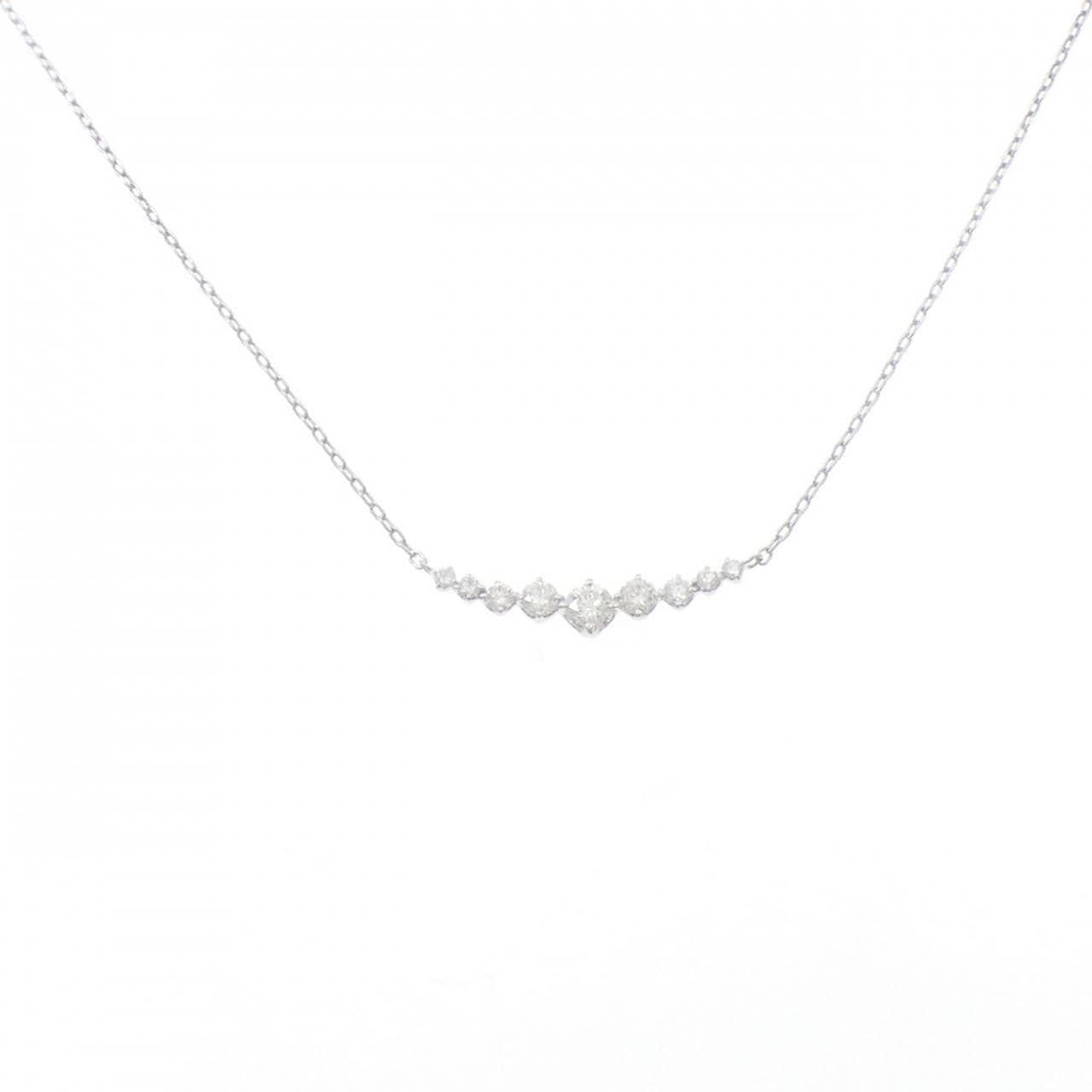 K18WG ダイヤモンド ネックレス 0.45CT