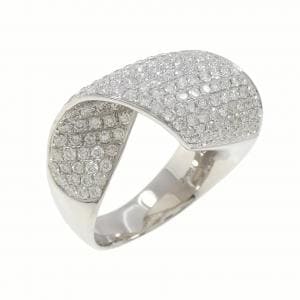 750WG パヴェ ダイヤモンド リング 2.00CT