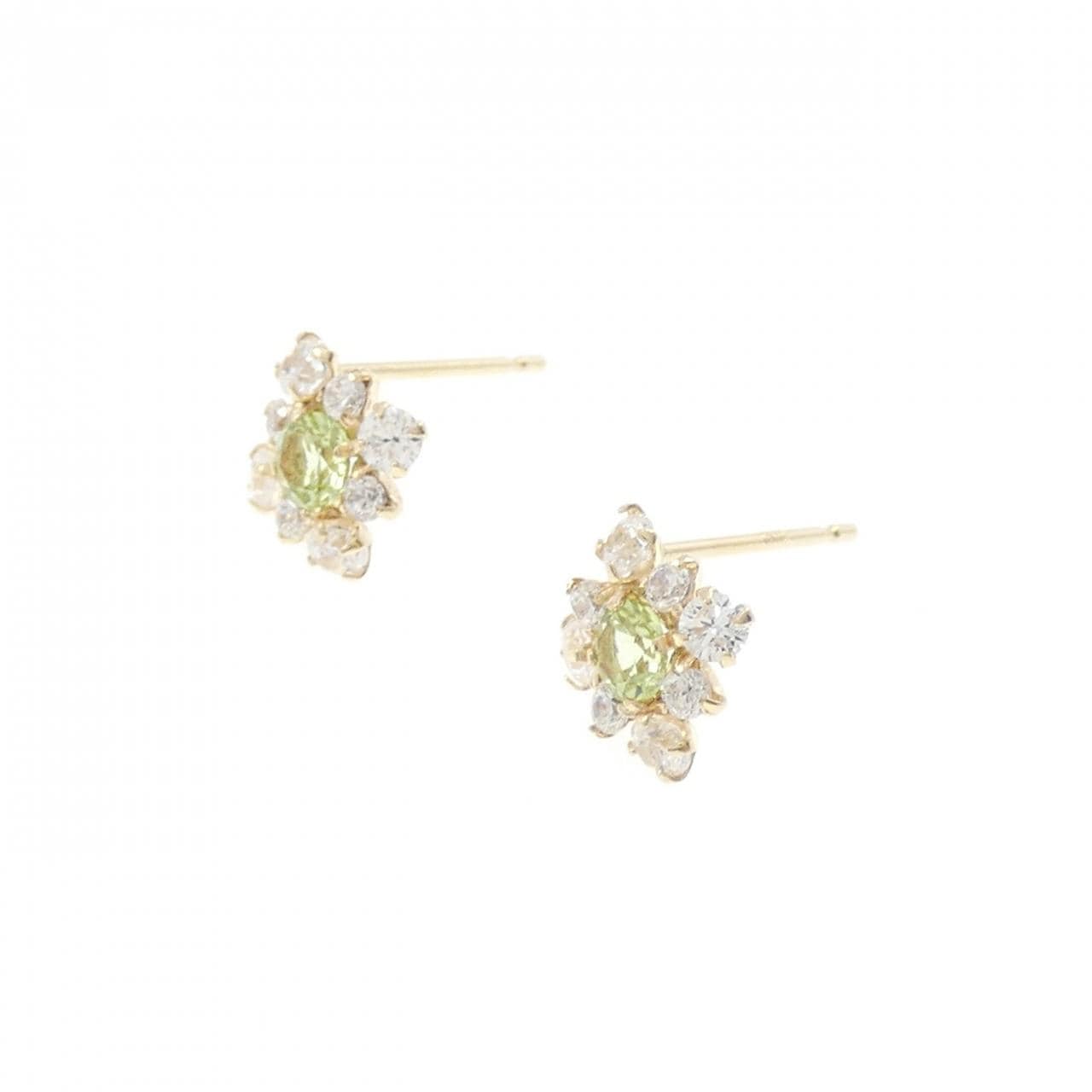 【新品】K10YG ペリドット ピアス