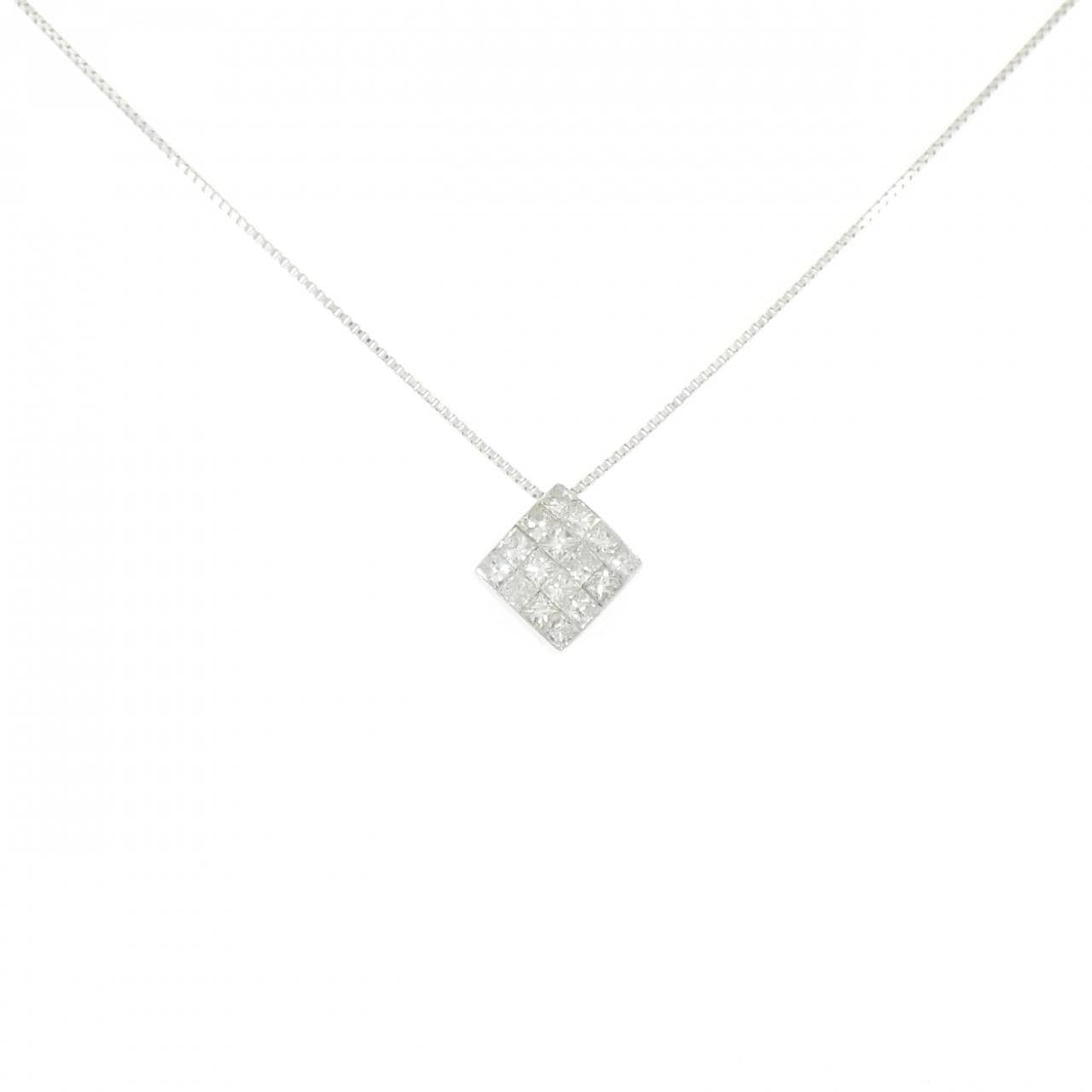 K18WG ダイヤモンド ネックレス 0.35CT