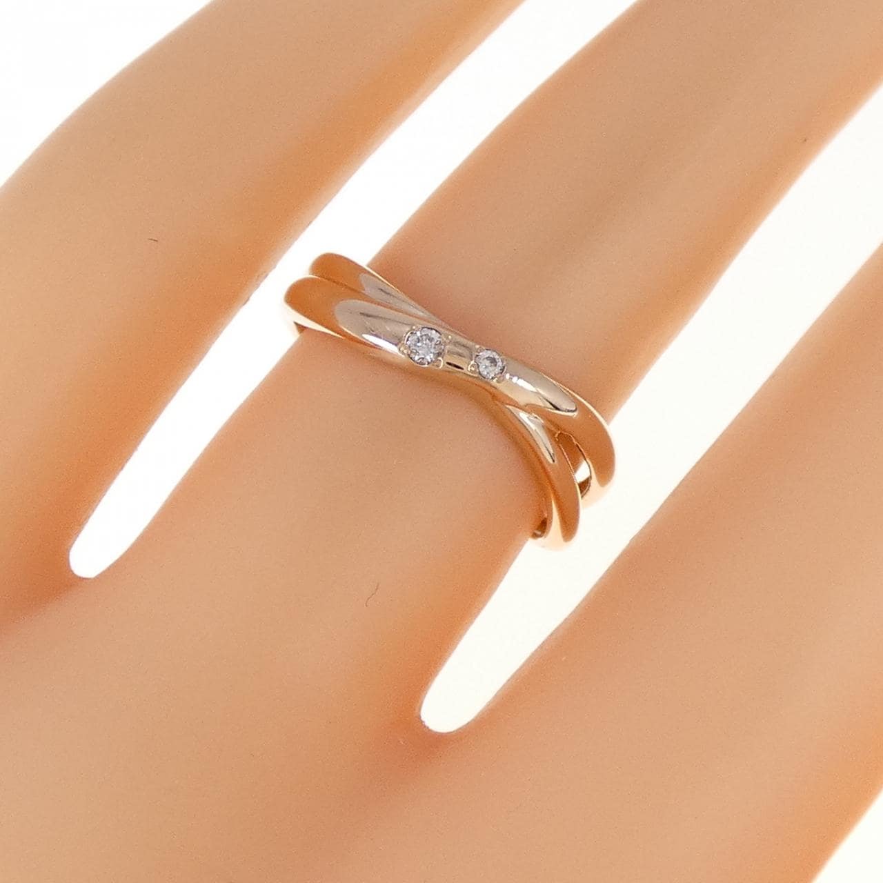 K18PG ダイヤモンド リング 0.03CT