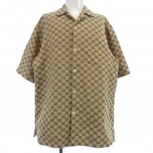 グッチ GUCCI GGリネン ブレンド キャンバス シャツ 742707 ZAM7G S／Sシャツ