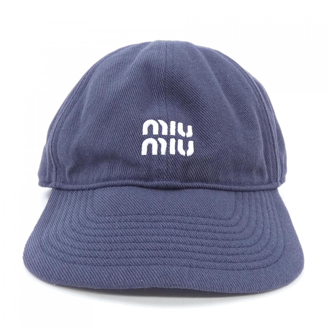 ミュウミュウ MIU MIU デニムベースボールキャップ 5HC369 2CR1 キャップ