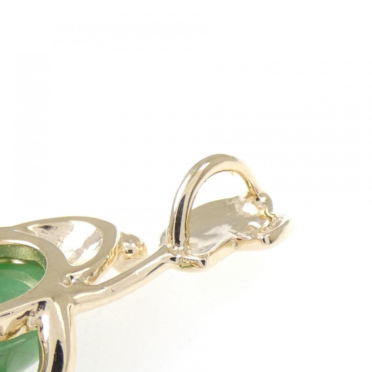 14KYG フロッグ ヒスイ ペンダント